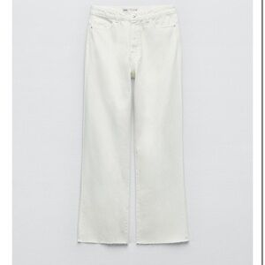 Zara EXTRA LONG HIGH-WAISTED Z1975 STRAIGHT LEG JEANS